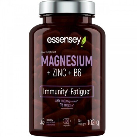 Magneziu + Zinc + Vitamina B6 120 Capsule, Essensey